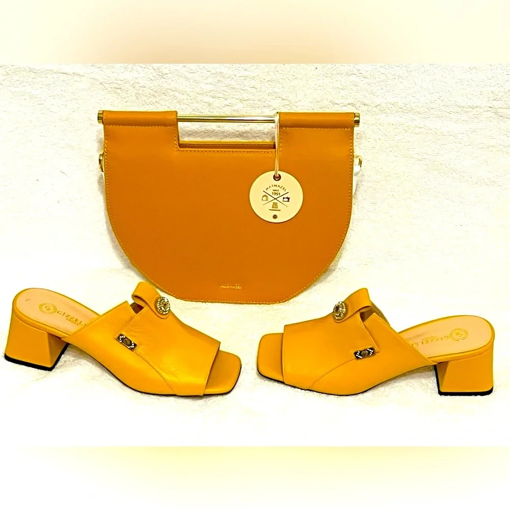 NWT Matmazel design beautiful  orange   hand bag . - Picture 4 of 13